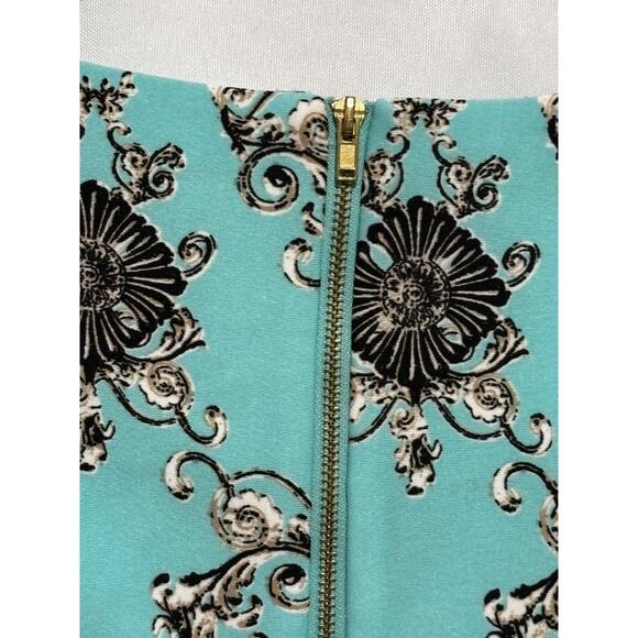 Danny And Nicole Floral ombré blues a-line dress sz 14‎ Career Cocktail Wedding - Picture 6 of 10